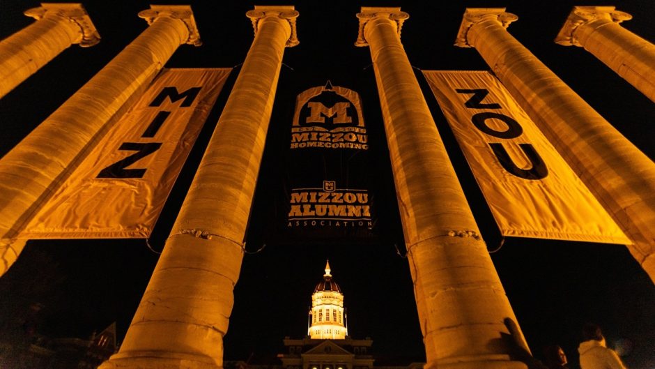 columns at night